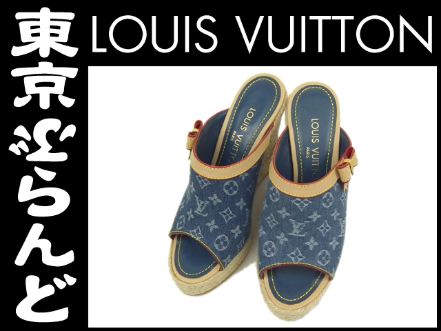 ルイ・ヴィトン（LOUIS VUITTON） デニムレディースサンダルミュール靴